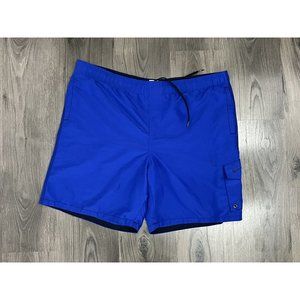 Nike Swimming Trunks Mens Size XL Blue Mesh Lined Drawstring Shorts